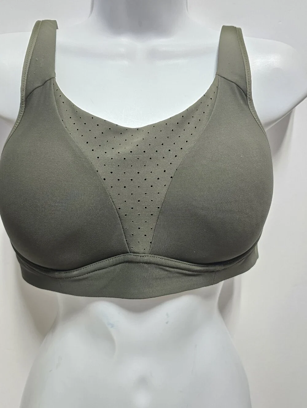 Lululemon Run Times Bra High Suport Dark Olive Athletic Workout Size 34D